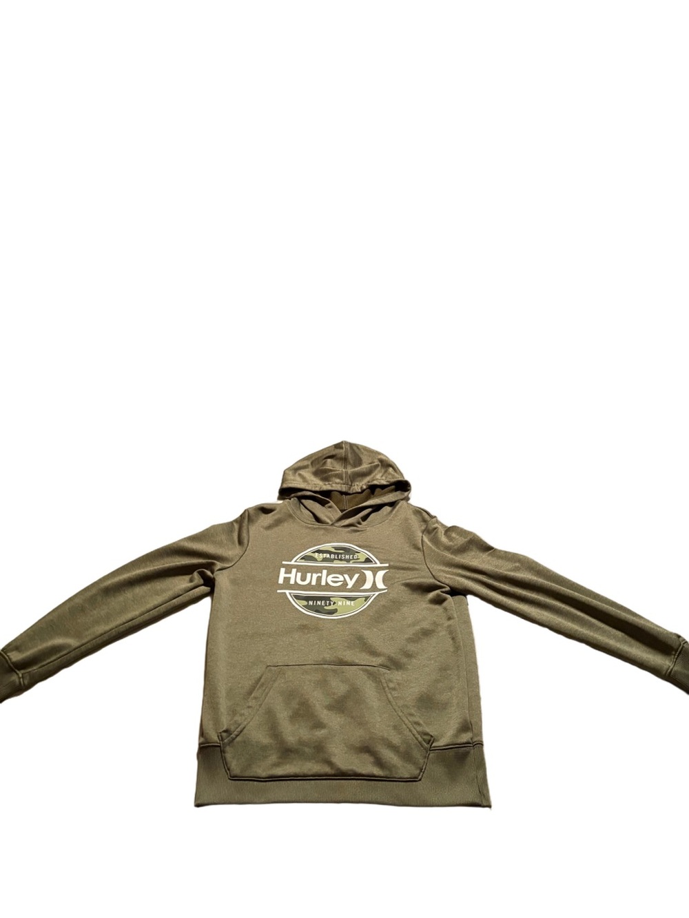 Boys Green Hurley Hoodie Size 7/8